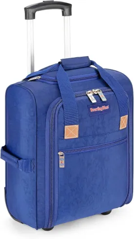 17x13x8 Inches JetBlue Airlines Rolling Personal Item Underseat Travel Bag - Suitable for Major Airlines including Spirit, Jetblue, Frontier, and American - Duffel Bag Design (Navy)
