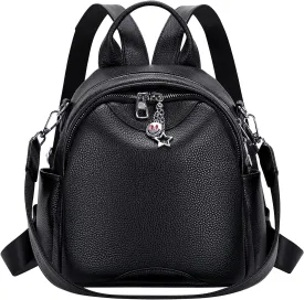 ALTOSY Soft Genuine Leather Backpack for Women Small Convertible Backpack Purse Shoulder Bag for Ladies