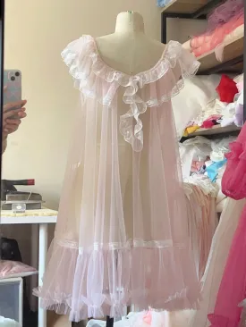 [August Unicorn] Rose romance transparent outer dress