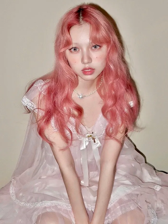 [August Unicorn] Rose romance transparent outer dress