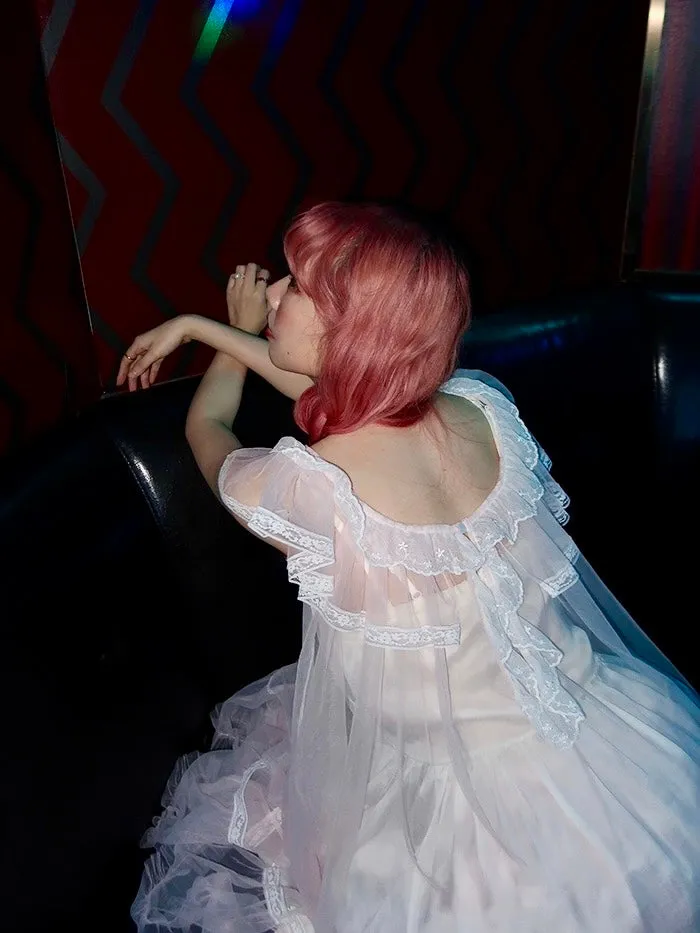 [August Unicorn] Rose romance transparent outer dress