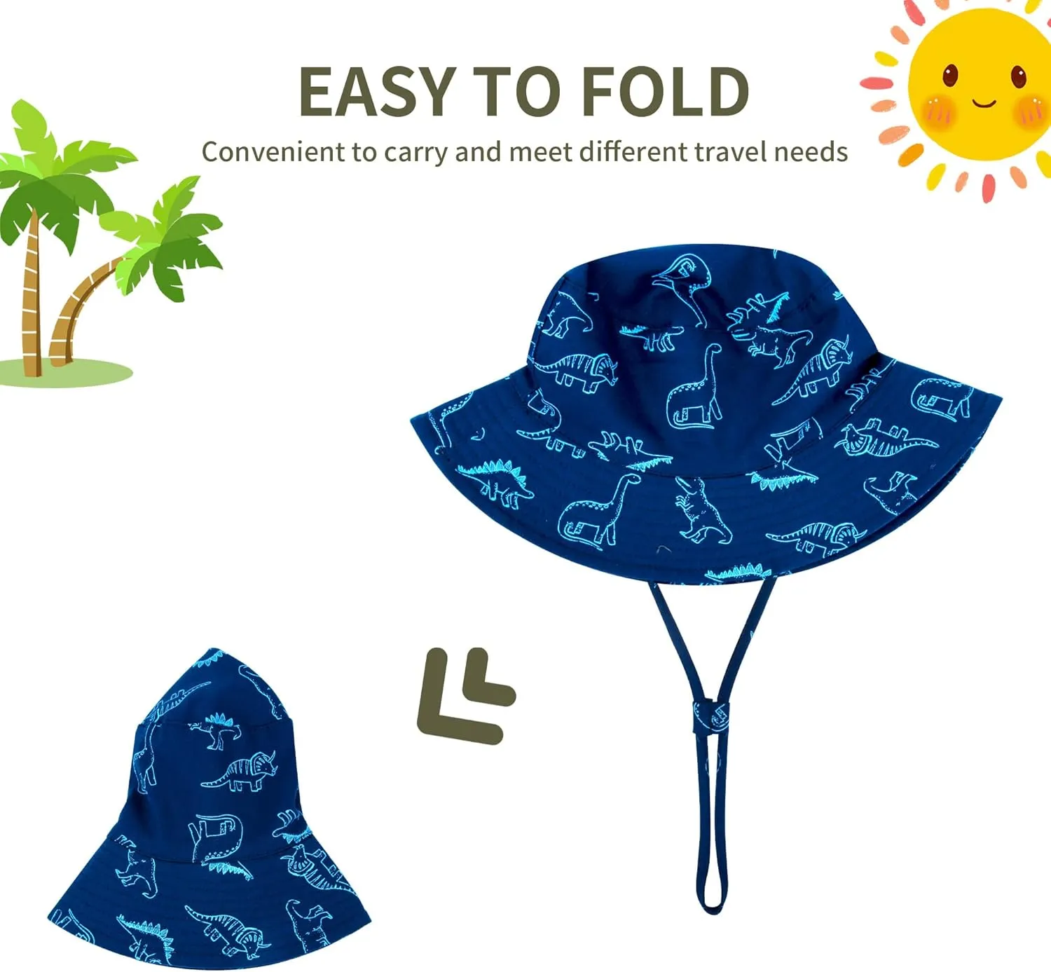 Baby Boy Sun Hat Baby Hats UPF 50  Toddler Sun Hat Infant Sun Hats Kids Beach Summer Adjustable Bucket Hat