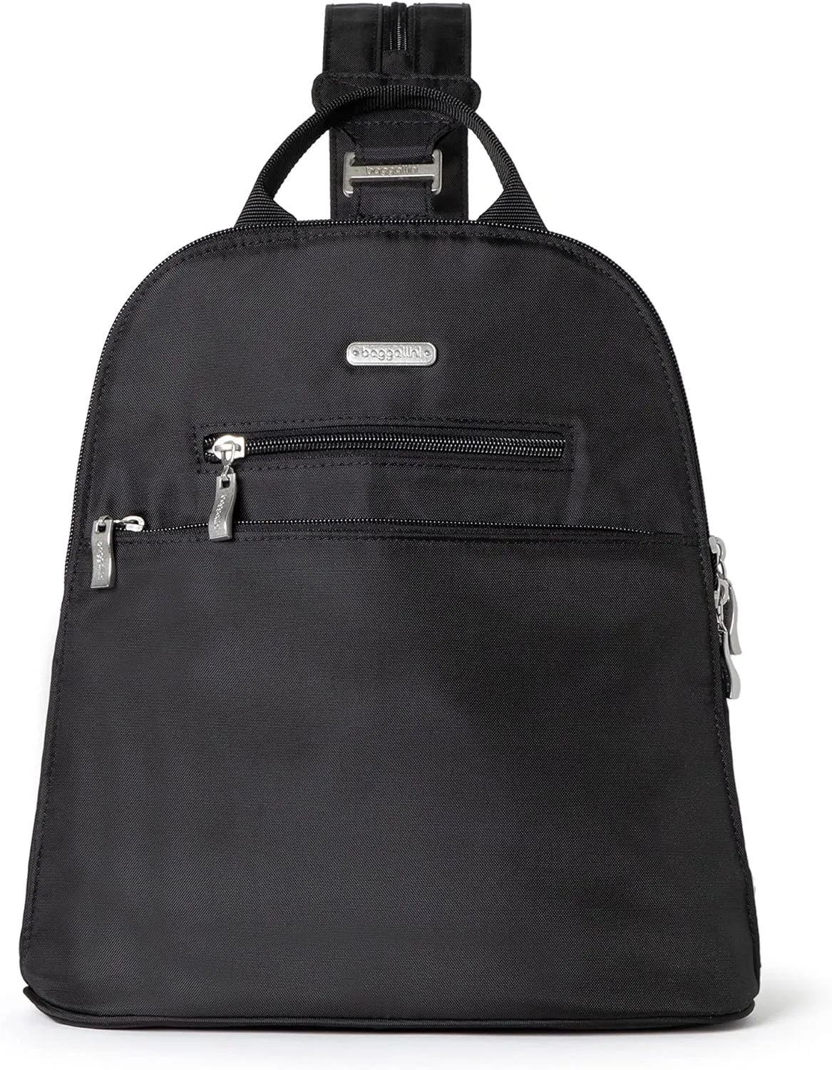 Baggallini Essential Mini Backpack Purse for Women - Built-in RFID Card Holder - Convertible Sling Bag with Adjustable Shoulder Strap
