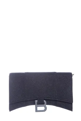 Balenciaga Black Hourglass Glitter Handbag