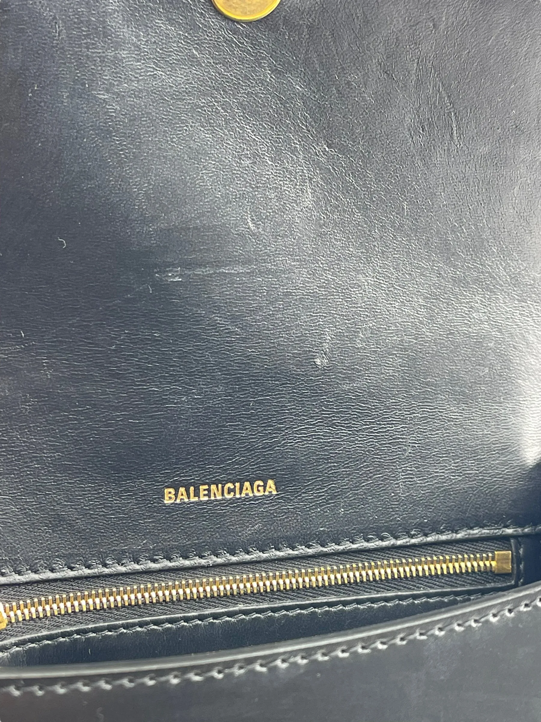 Balenciaga Black Leather ‘Hourglass XS’ Crossbody