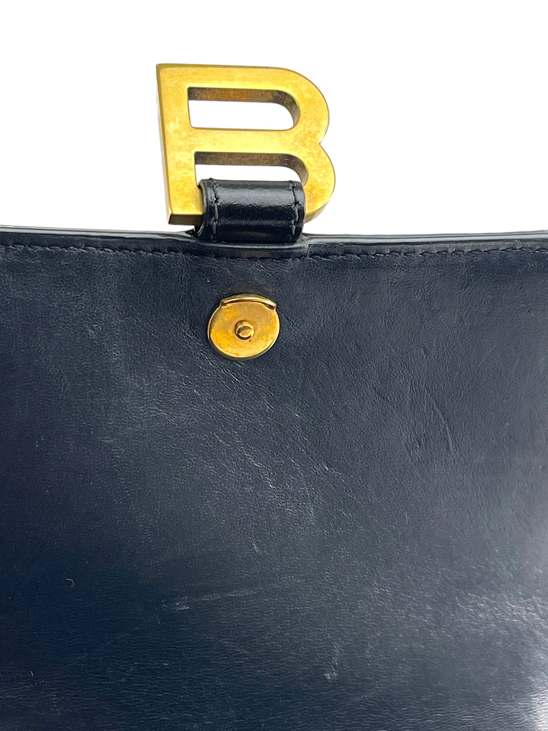 Balenciaga Black Leather ‘Hourglass XS’ Crossbody