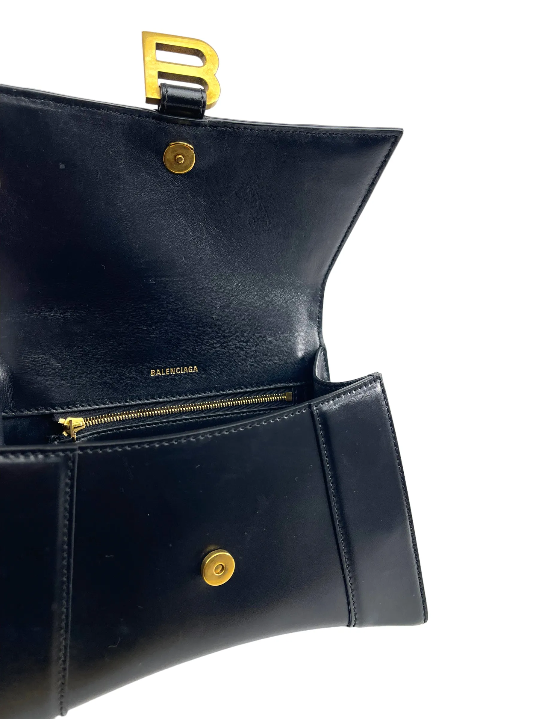 Balenciaga Black Leather ‘Hourglass XS’ Crossbody