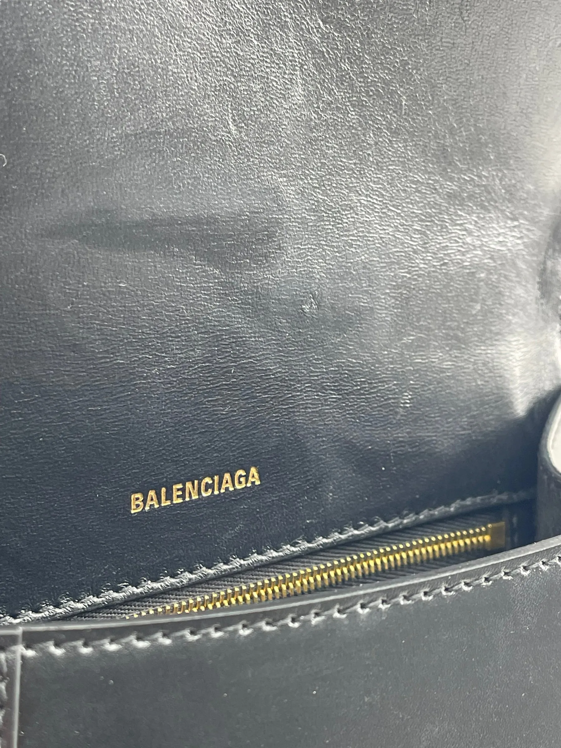 Balenciaga Black Leather ‘Hourglass XS’ Crossbody