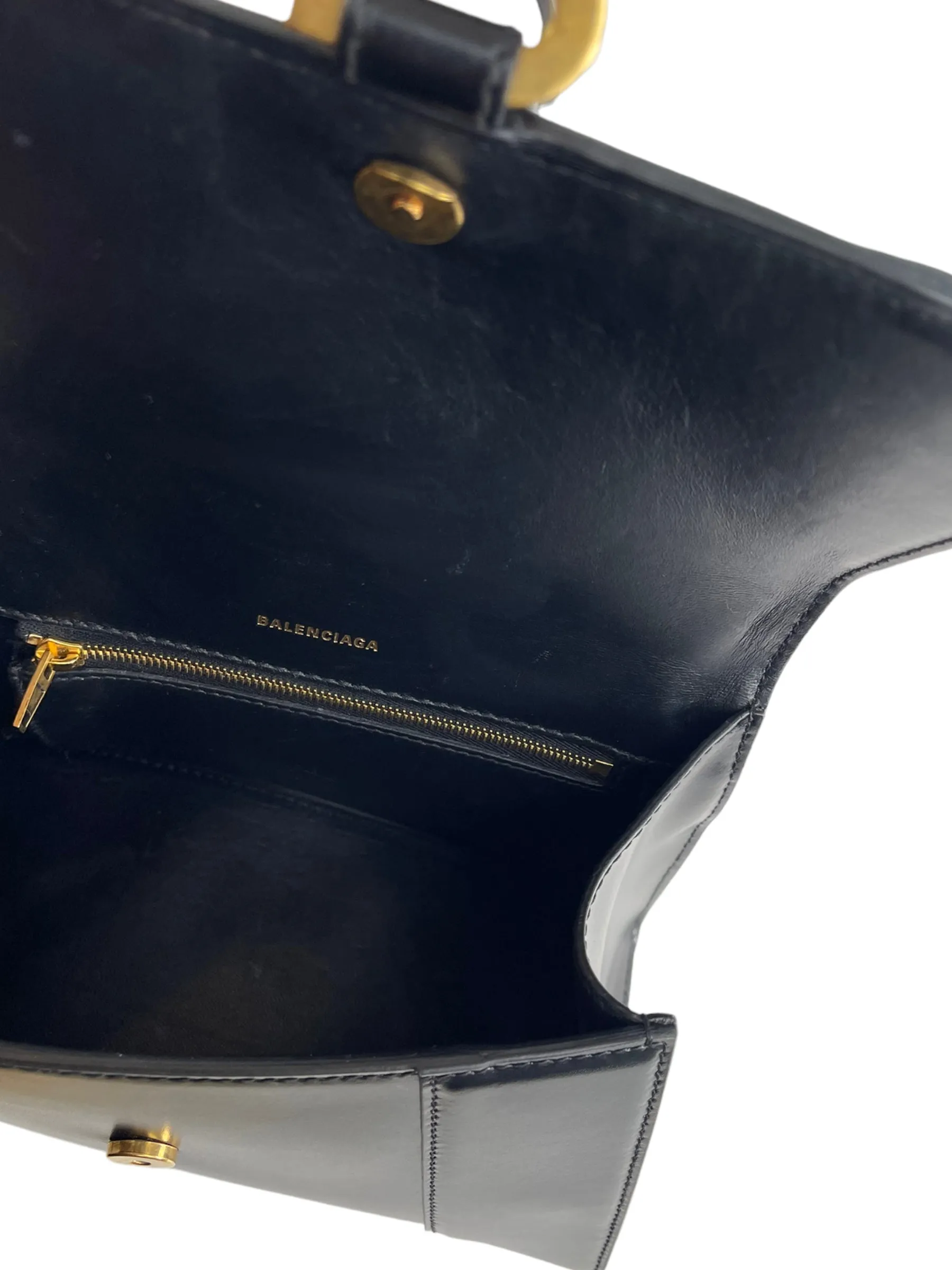 Balenciaga Black Leather ‘Hourglass XS’ Crossbody