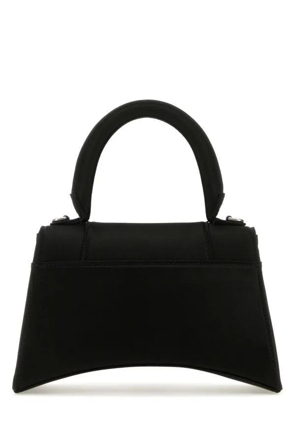 BALENCIAGA | Black satin small Hourglass handbag