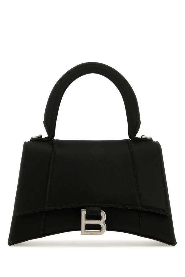 BALENCIAGA | Black satin small Hourglass handbag