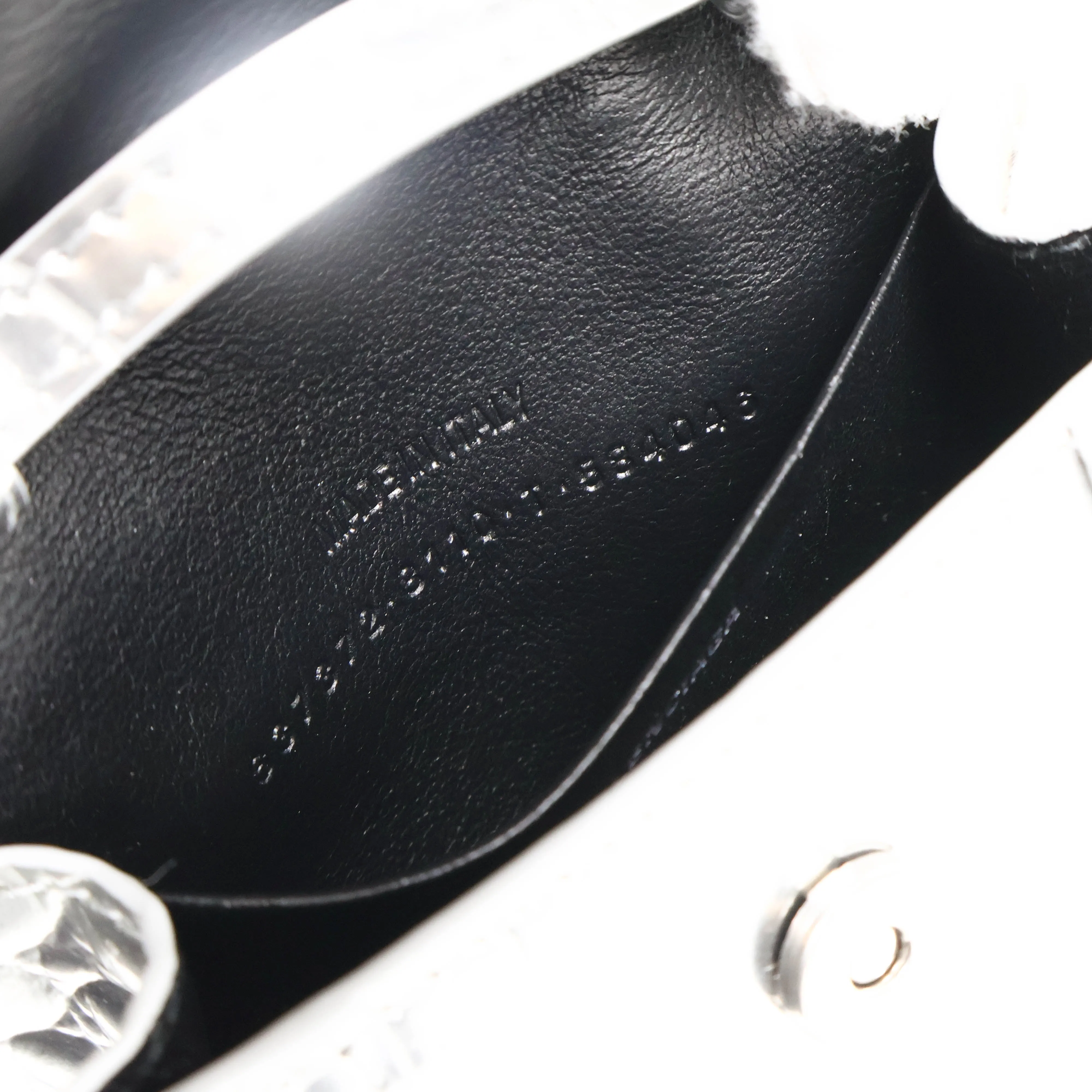 Balenciaga Hourglas Extra Small Croc Embossed Silver