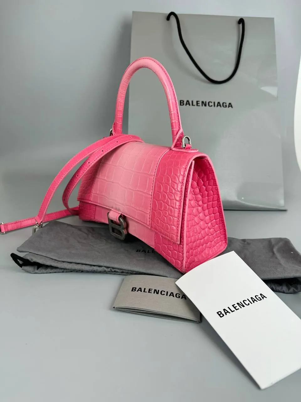 BALENCIAGA Hourglass Bag Pink