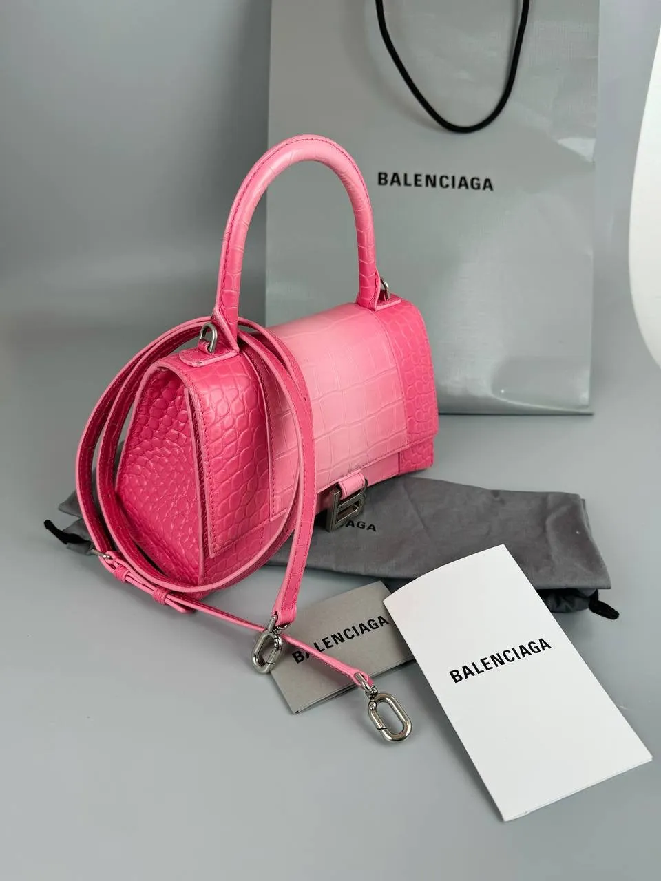 BALENCIAGA Hourglass Bag Pink