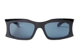 Balenciaga Hourglass Rectangle Sunglasses Black