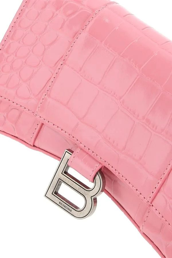 BALENCIAGA | Pink leather Hourglass wallet