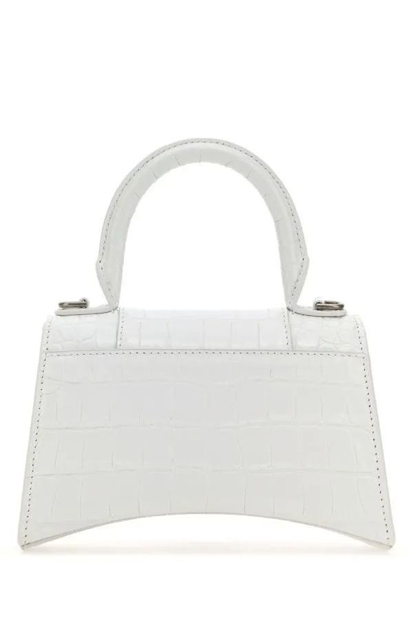 BALENCIAGA | White leather XS Hourglass handbag