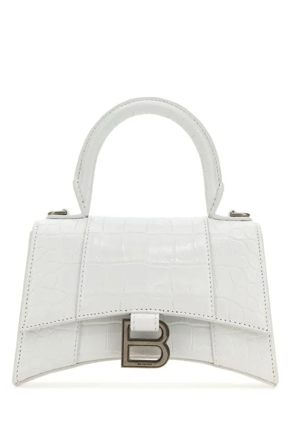 BALENCIAGA | White leather XS Hourglass handbag