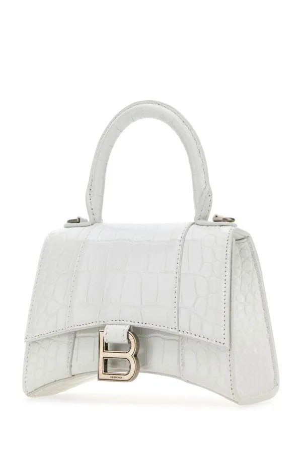 BALENCIAGA | White leather XS Hourglass handbag