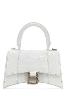 BALENCIAGA | White leather XS Hourglass handbag