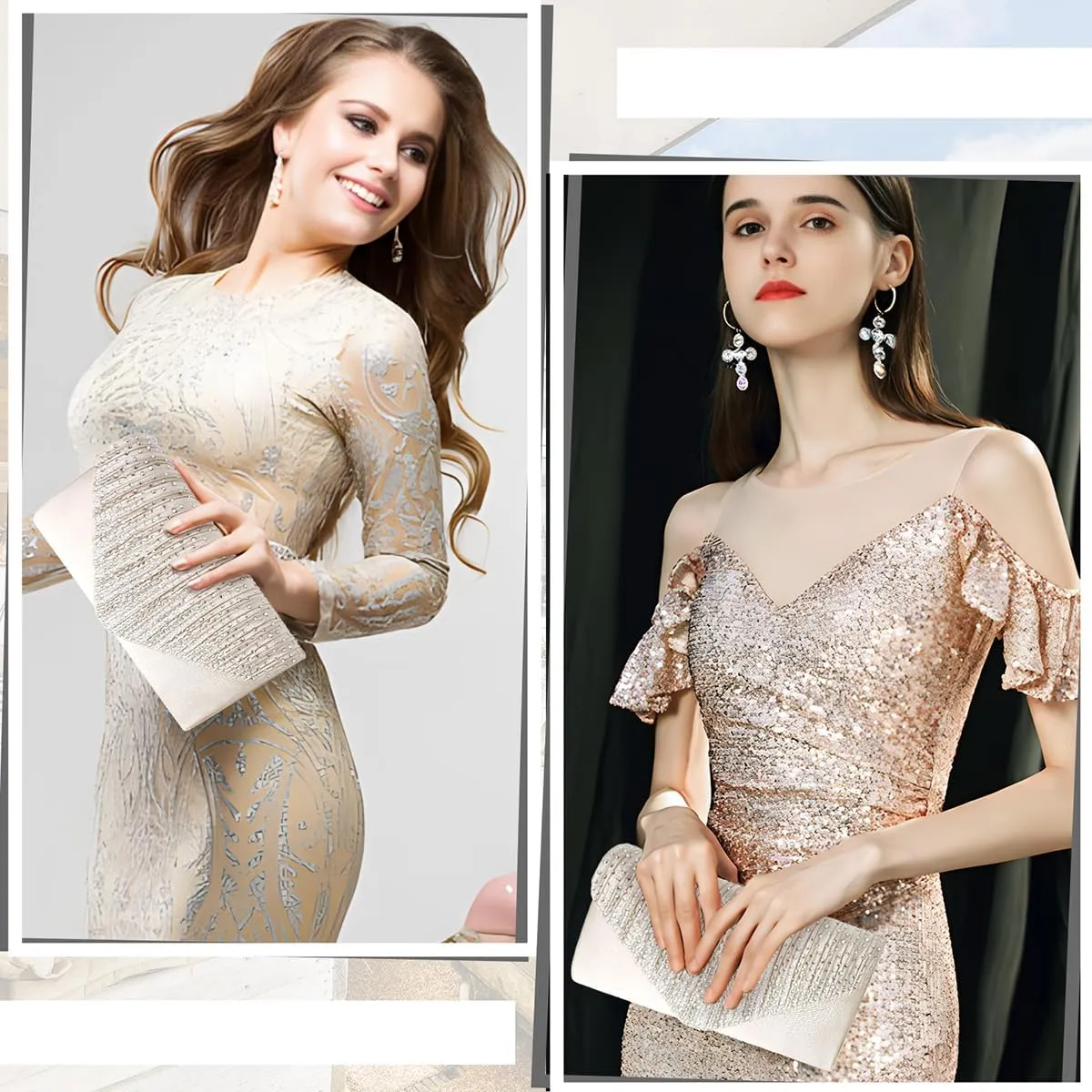 BBjinronjy Clutch Purses for Women Evening Bag Formal Rhinestone Handbags for Wedding Party Cocktail Prom Dinner