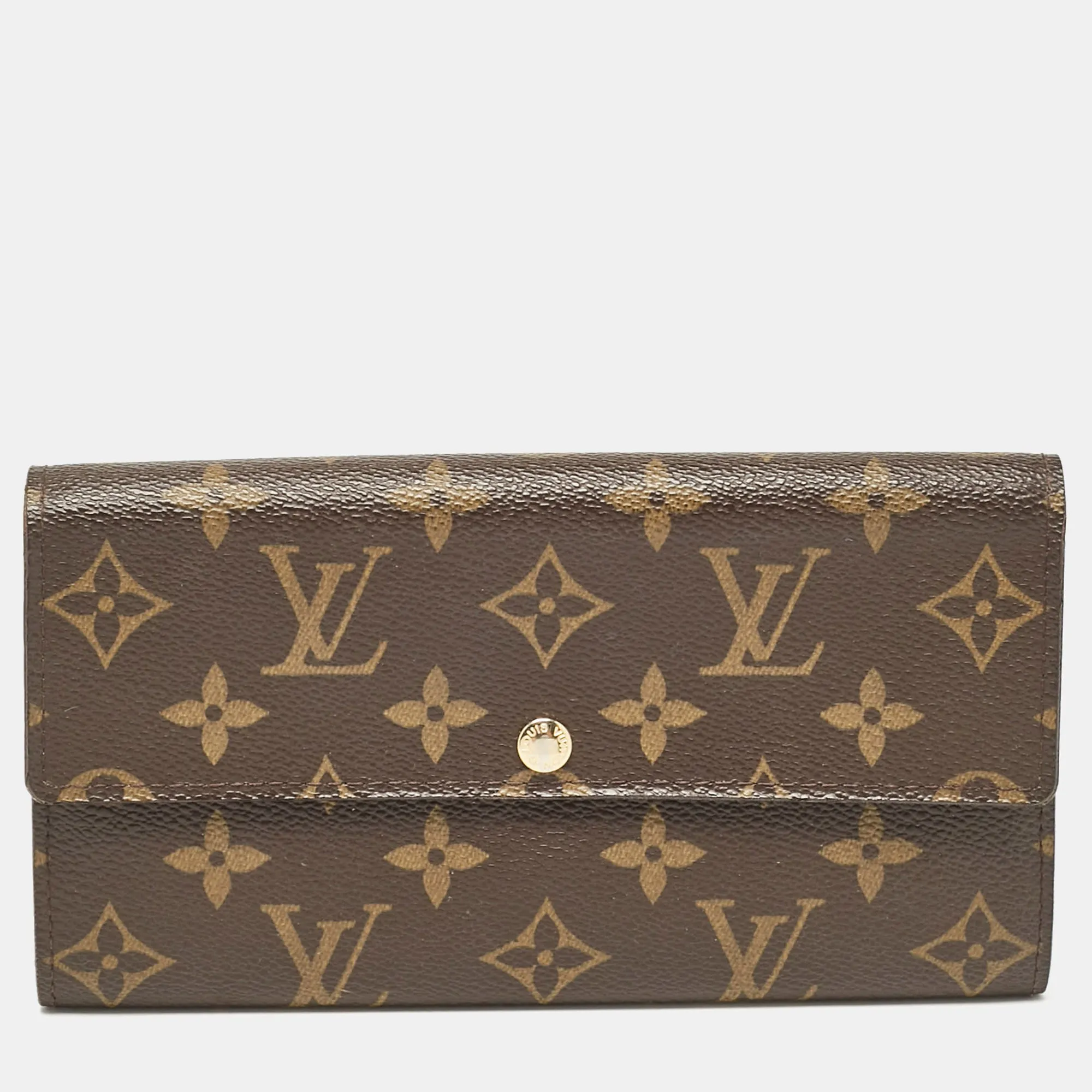 Brown Monogram Canvas Sarah Wallet