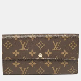 Brown Monogram Canvas Sarah Wallet