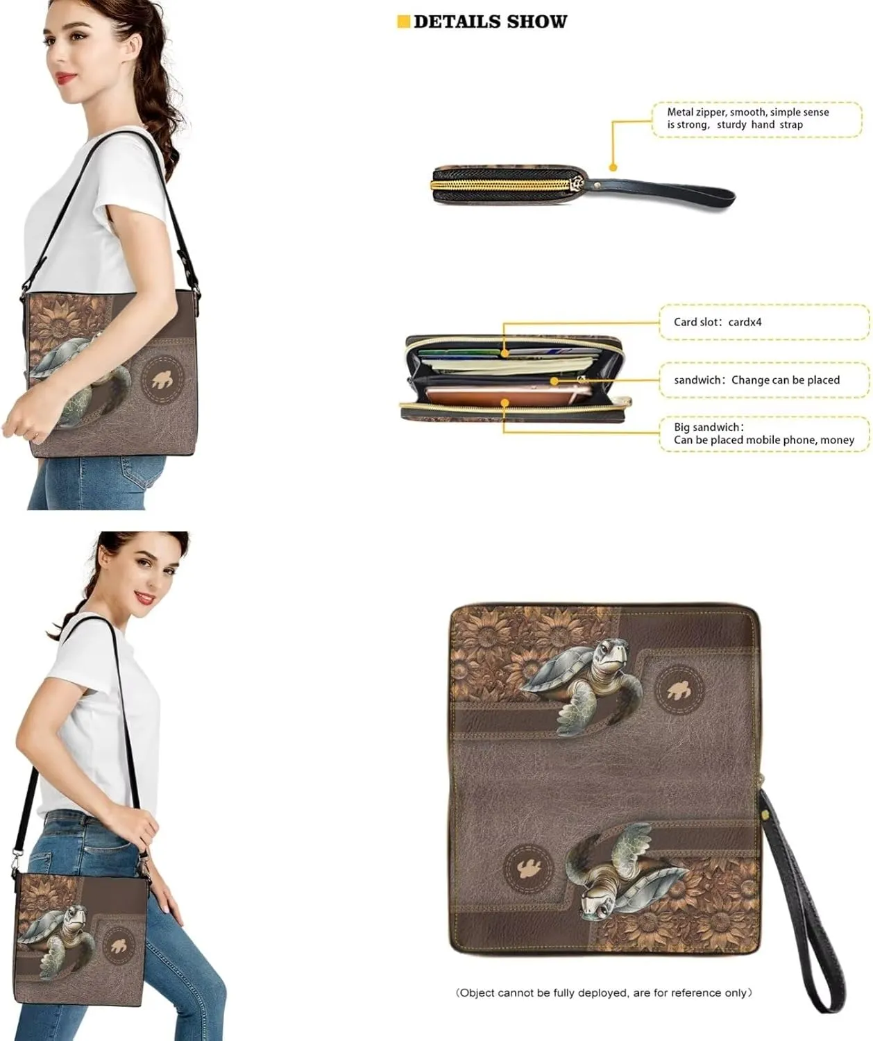 Bucket Crossbody Bag Set for Women Lady, Leather Purse and Wallet Set Large Bucket Bag with Wallet