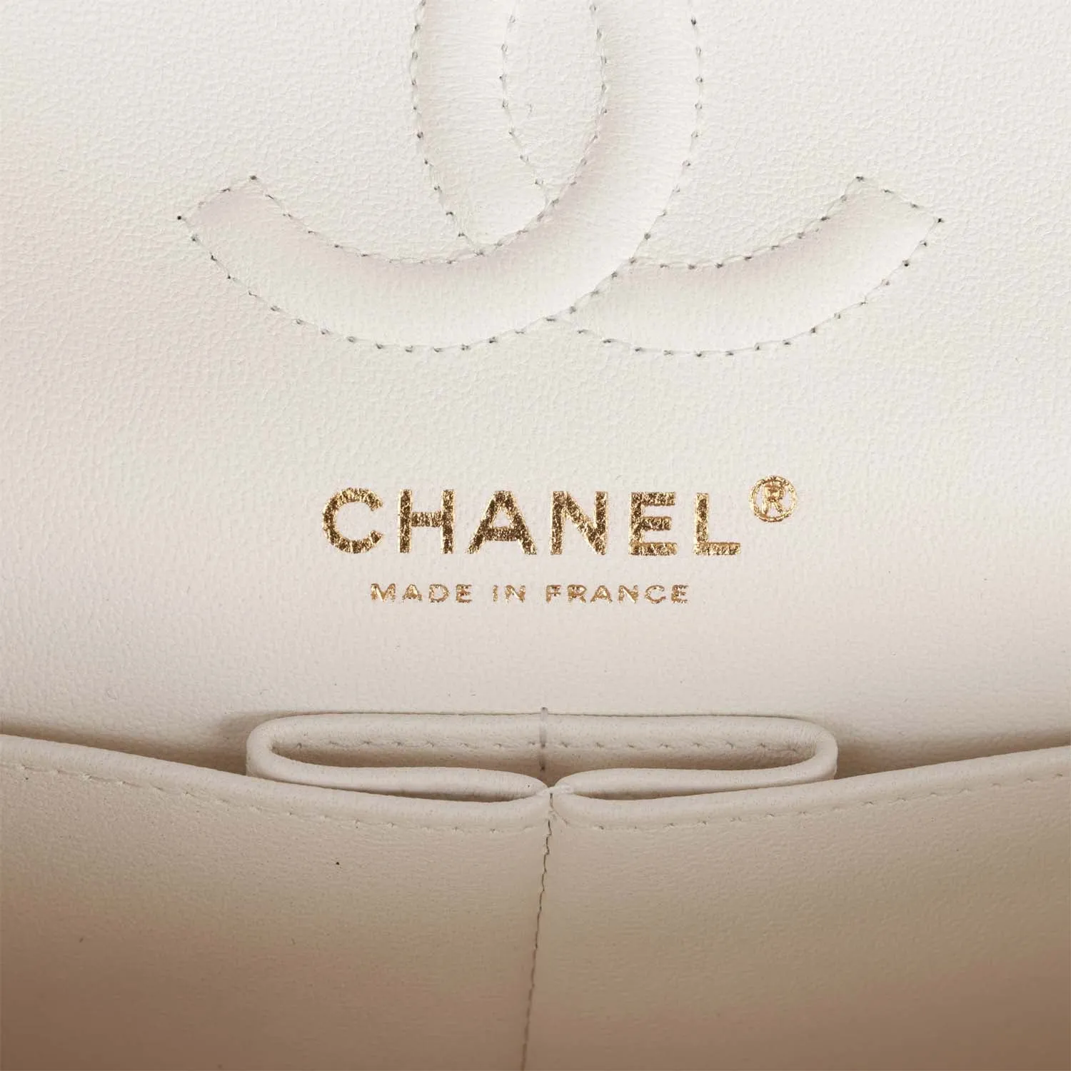 Chanel bag Small Classic Double Flap Bag White Caviar Light Gold Hardware