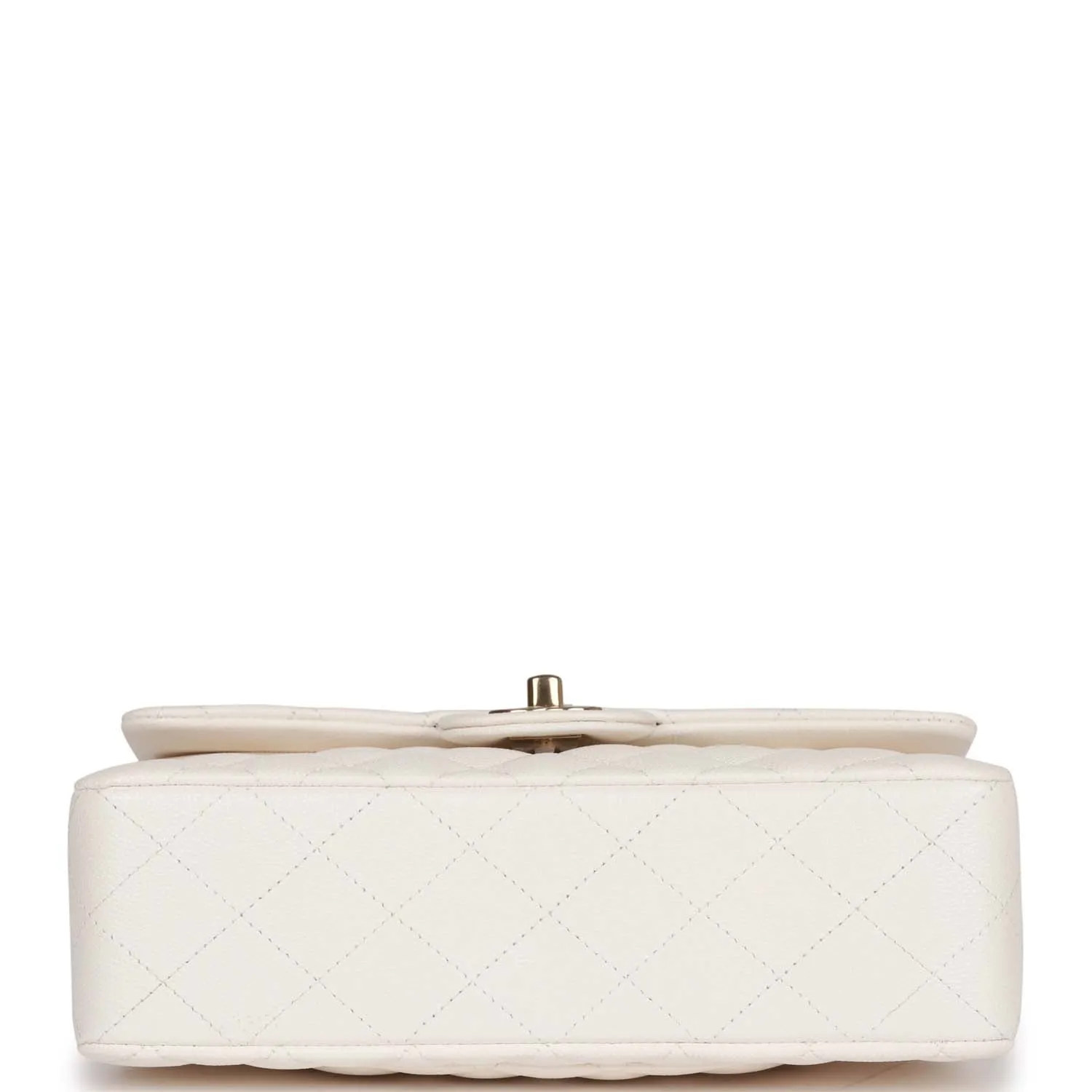 Chanel bag Small Classic Double Flap Bag White Caviar Light Gold Hardware