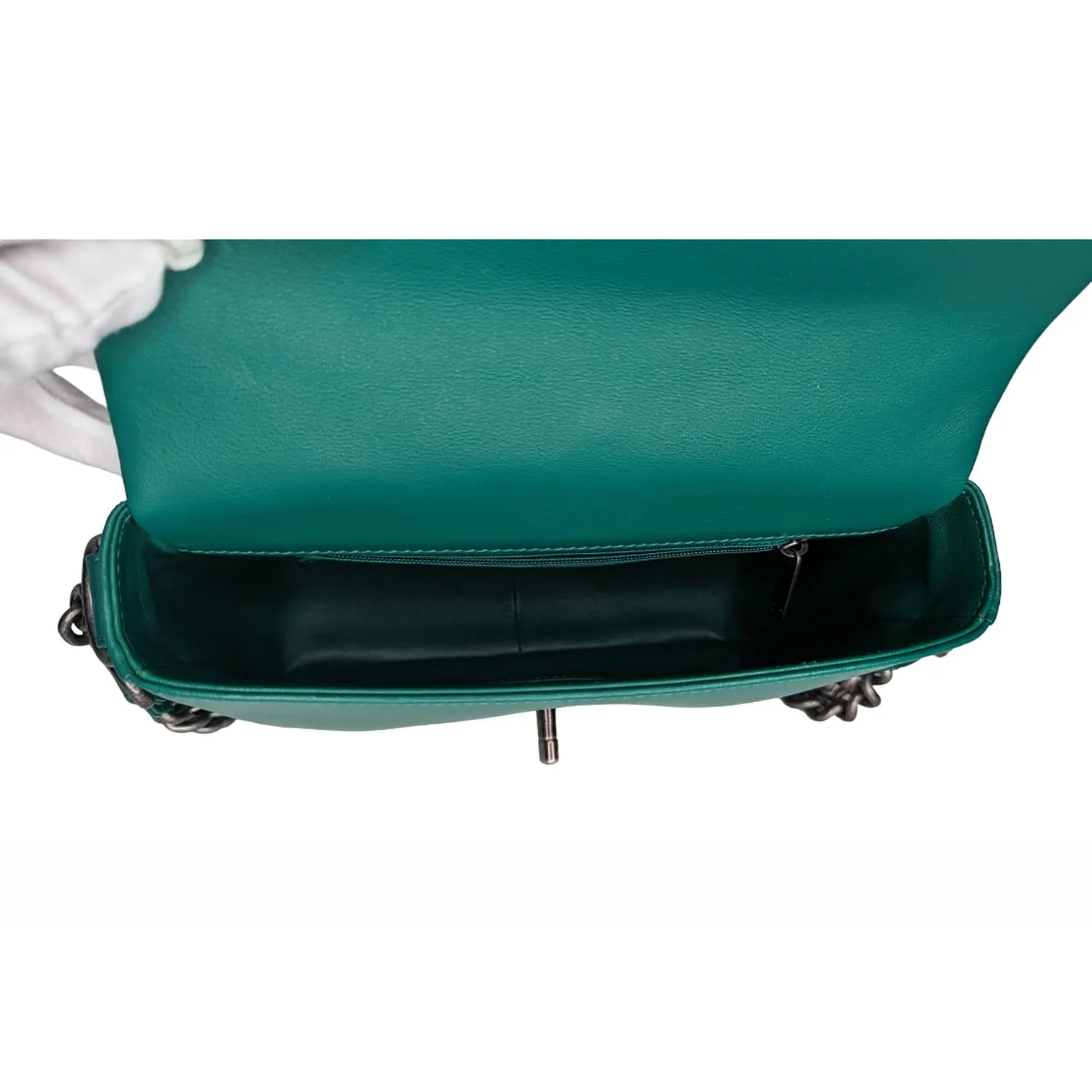 Chanel Calfskin Medium Rock My Shoulder Flap Green