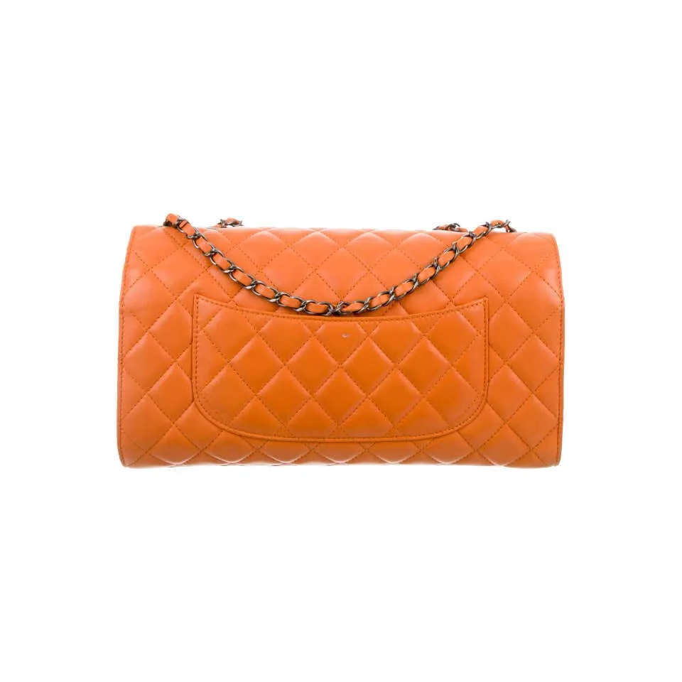 Chanel Mandarin Orange Shopper Drawstring Flap Bag