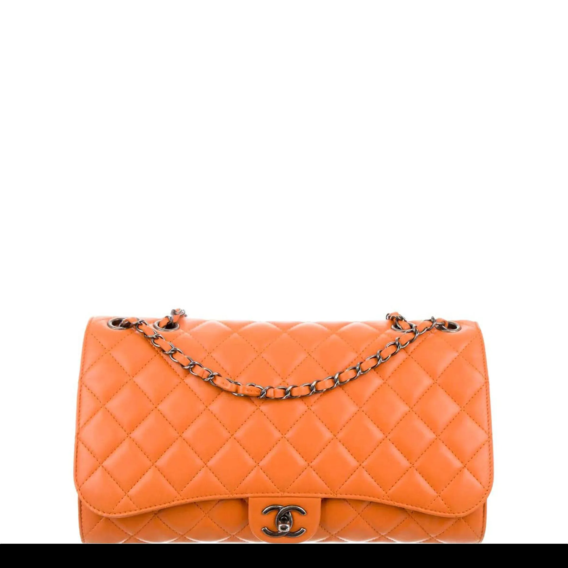 Chanel Mandarin Orange Shopper Drawstring Flap Bag