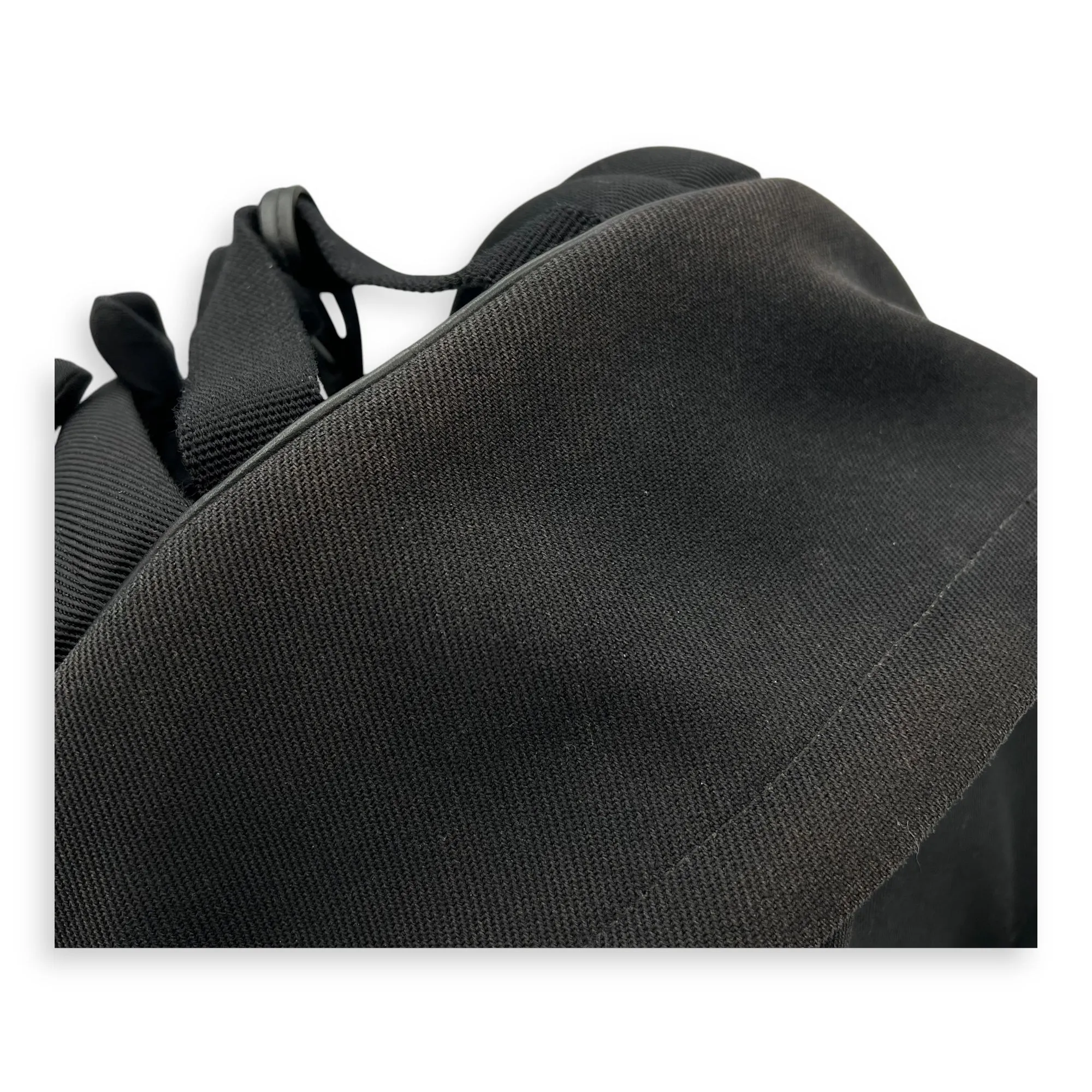 City Backpack Black in Canvas, Silver hardware