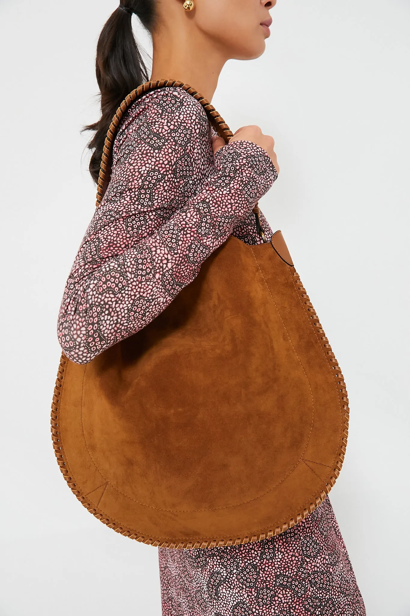 Cognac Soft Suede Oskan Hobo