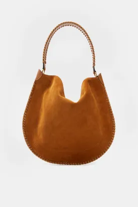 Cognac Soft Suede Oskan Hobo