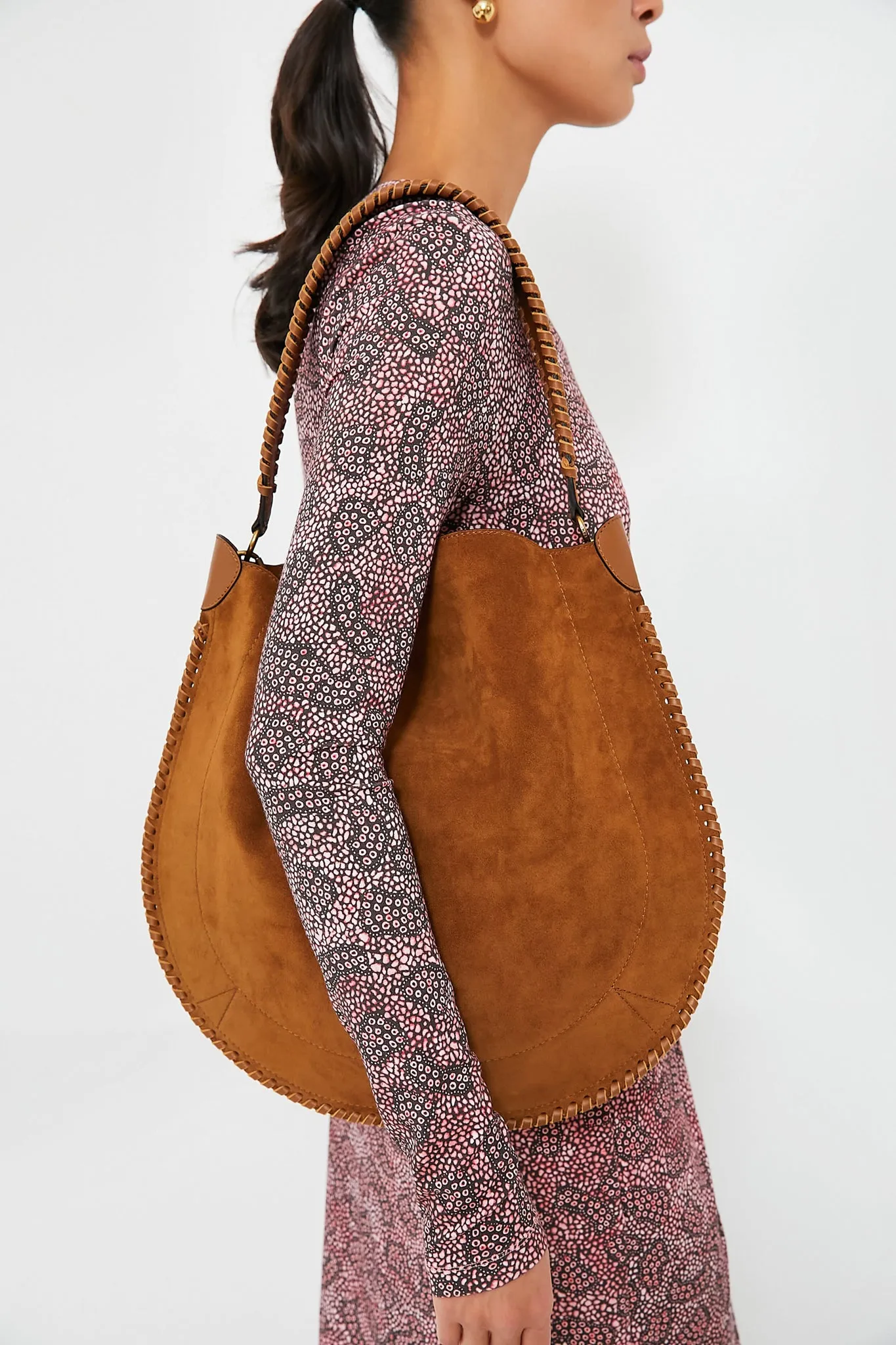 Cognac Soft Suede Oskan Hobo