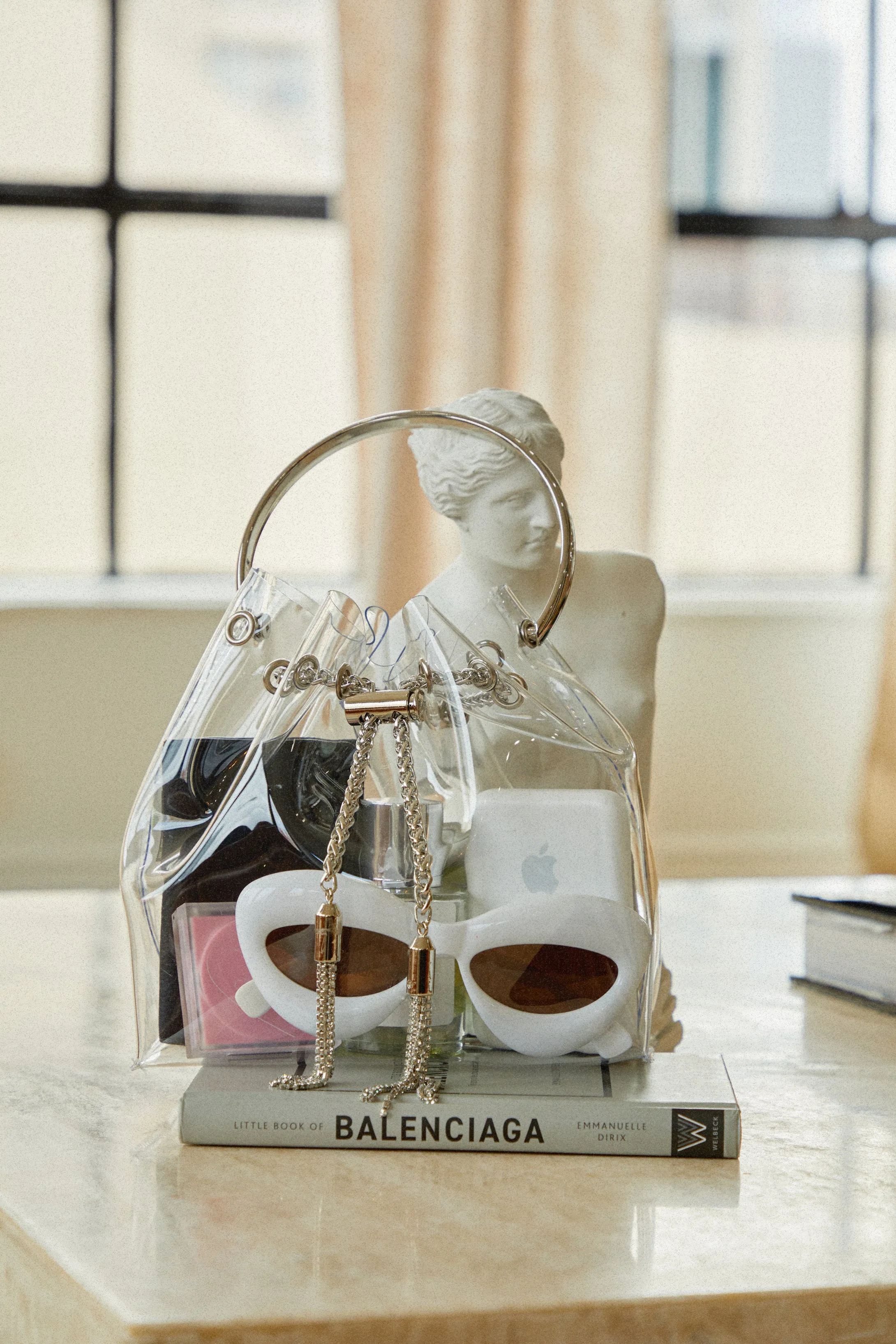 Concert Nights Clear Bucket Bag - Silver