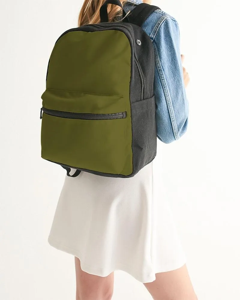Dark Midtone Yellow Canvas Backpack | C0M0Y80K80