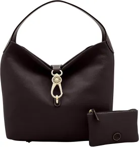 Dooney & Bourke Handbag & Wallet Set, Pebble Grain Leather Logo Lock Shoulder Bag and Coin Purse for Women