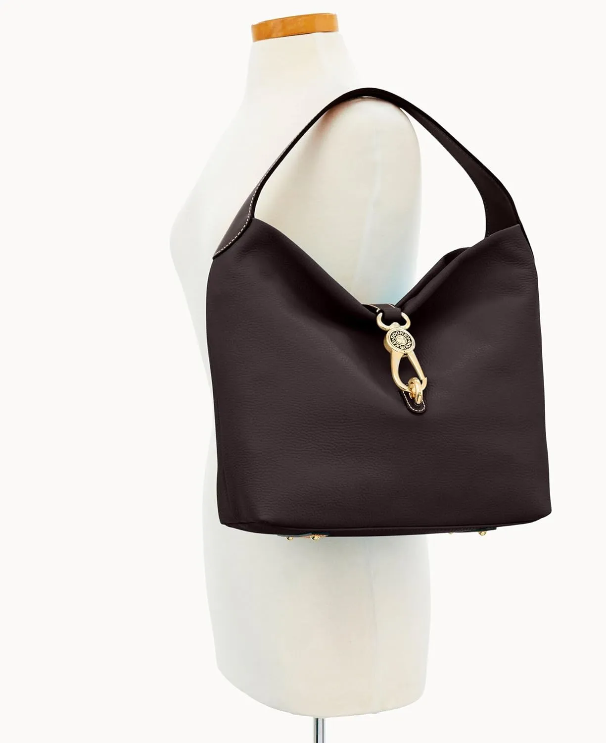 Dooney & Bourke Handbag & Wallet Set, Pebble Grain Leather Logo Lock Shoulder Bag and Coin Purse for Women