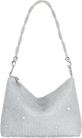 Evening Bags for Women Formal Rhinestone Wrislet Clutch Purse for Wedding Party Evening Handbag