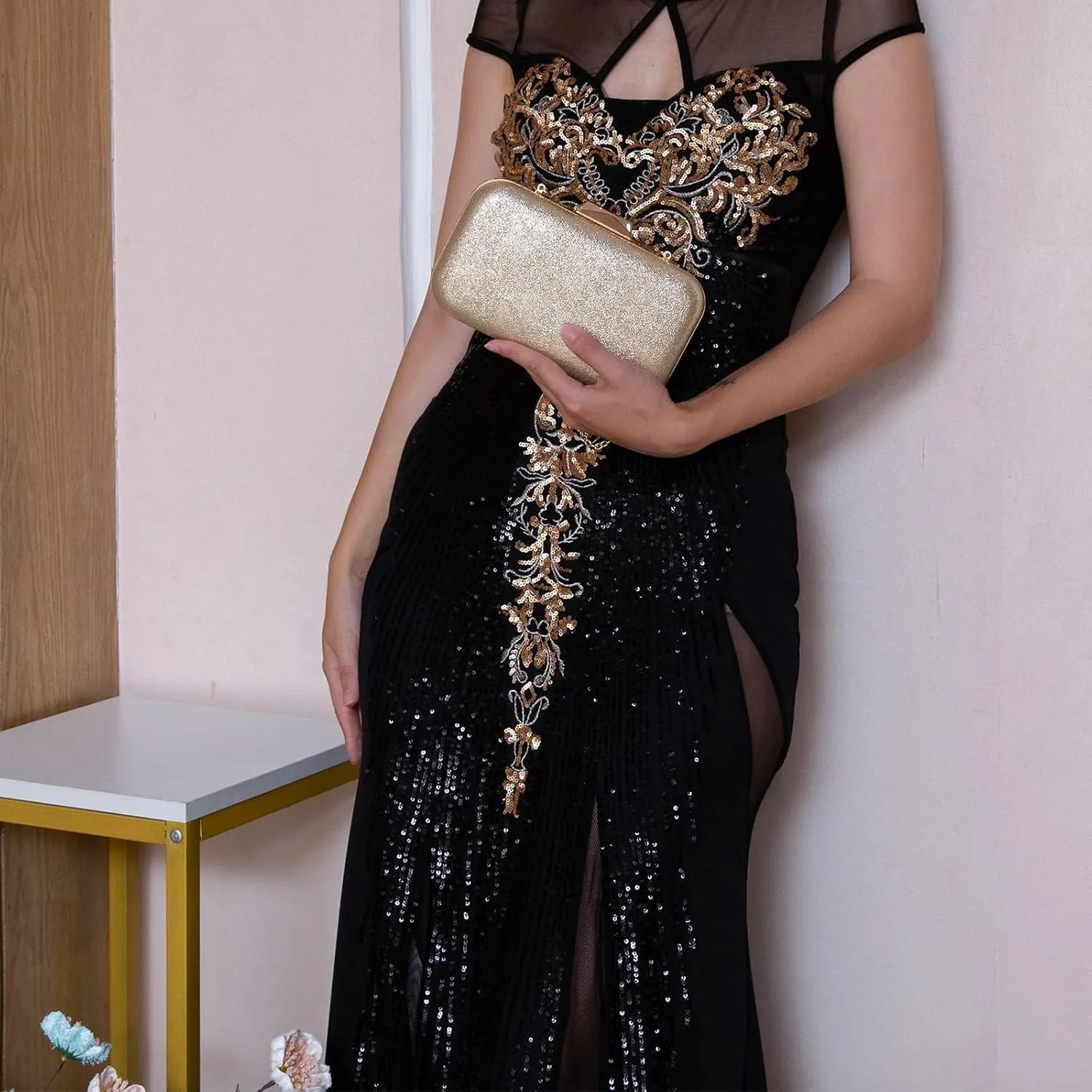 gold clutch,gold clutch purses for women evening wedding cocktail party evening bag shoulder crossbody handbag