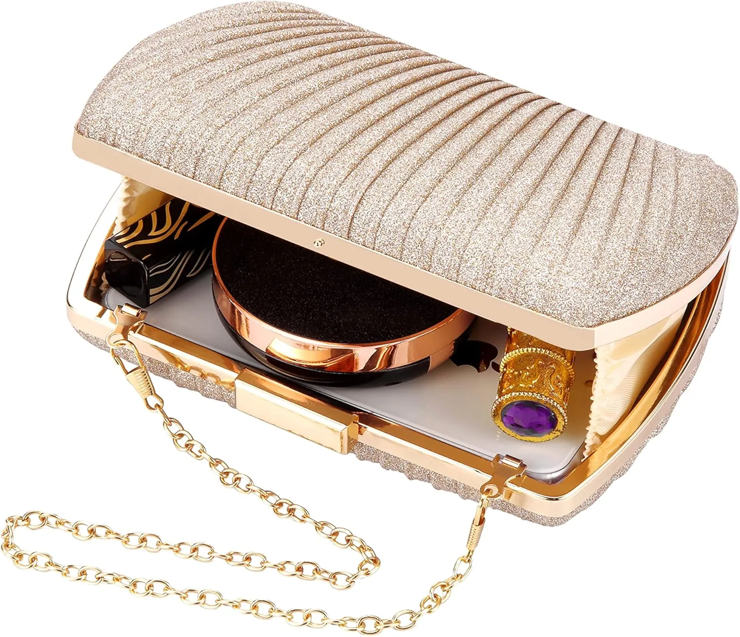 gold clutch,gold clutch purses for women evening wedding cocktail party evening bag shoulder crossbody handbag