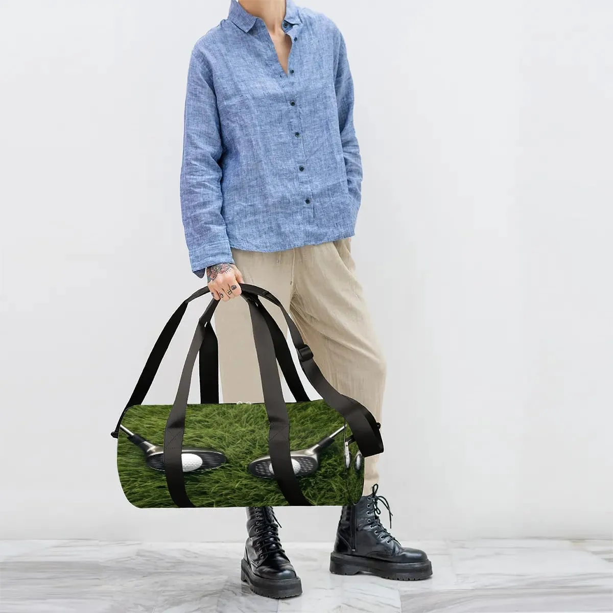 Golf Sports Travel Duffle Bag Gym Bag for Women Men Lightweight Carry on Duffel Bag for Sports Gyms Weekend Getaway