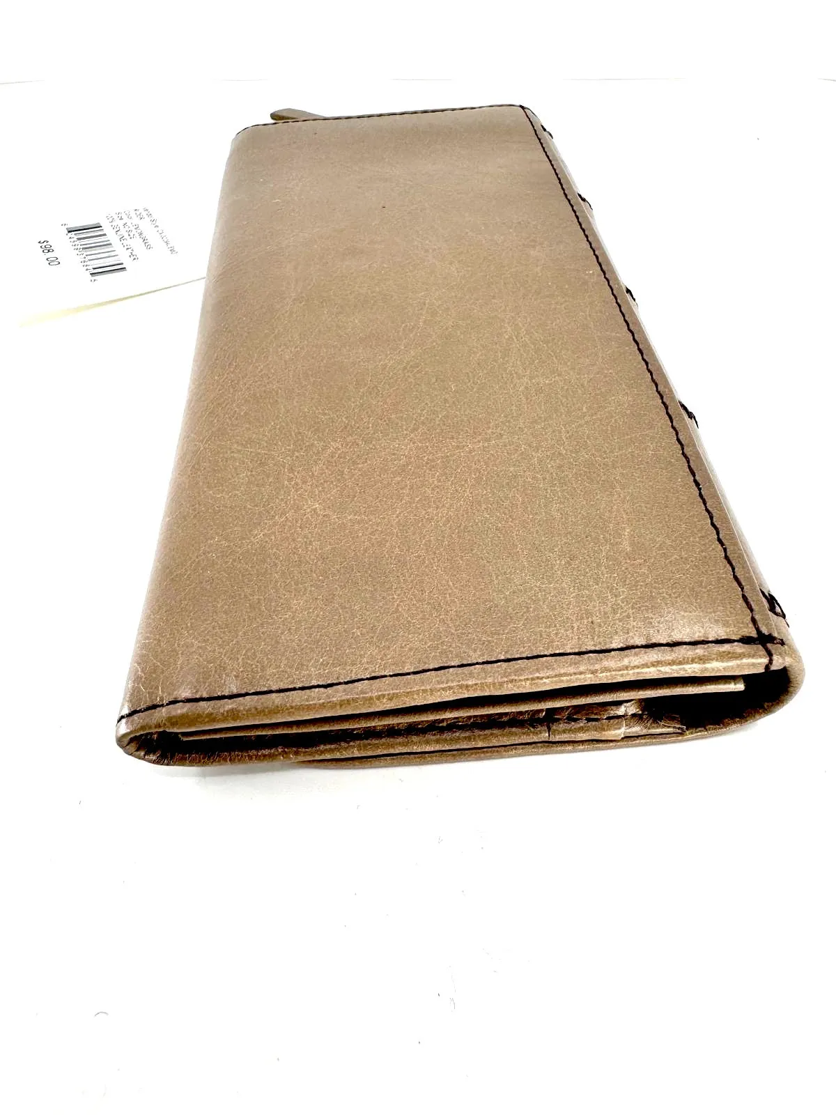 HOBO BELL RIDER STITCHED TRIFOLD LEATHER WALLET