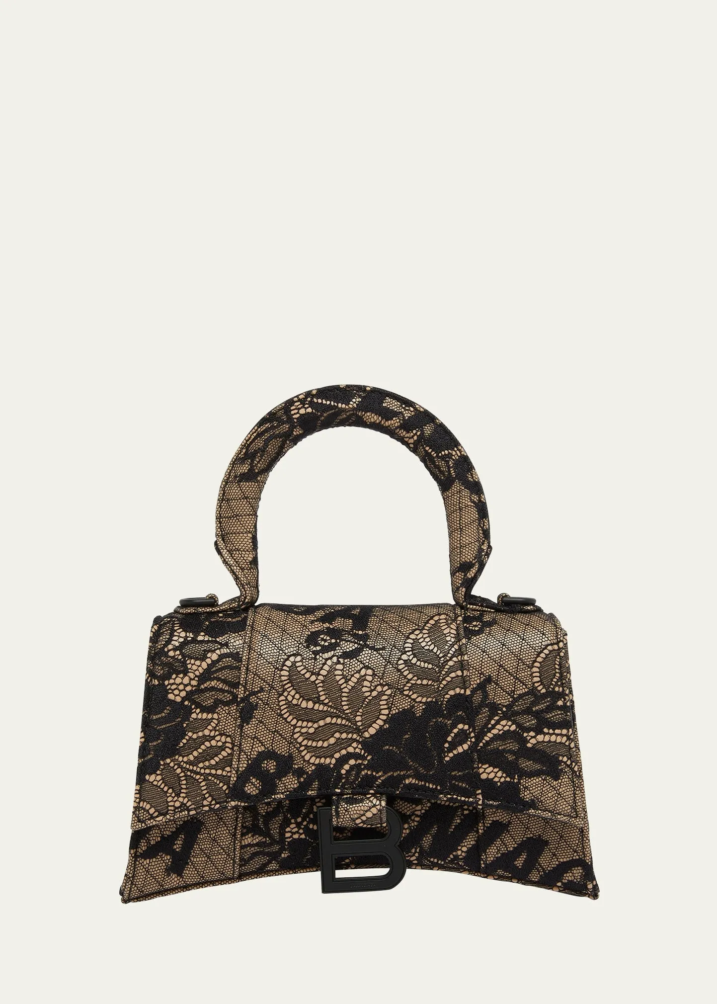 Hourglass XS Lace Top-Handle Bag