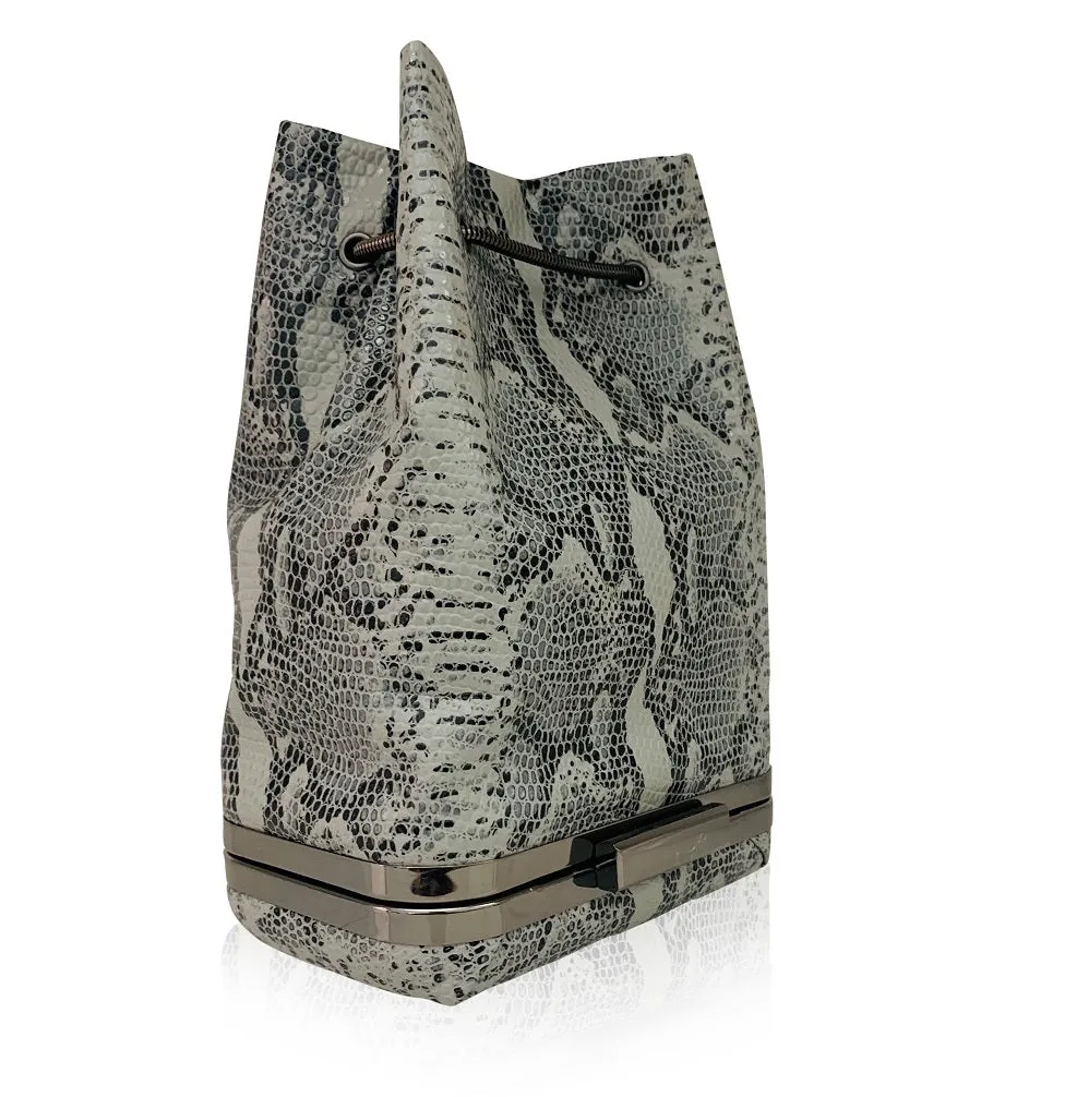HULET- gray snake print