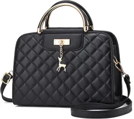 I IHAYNER Purses and Handbags for Women Plaid Satchel Shoulder Bag Top Handle Tote Bag Zipper Crossbody Purse