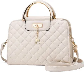 I IHAYNER Purses and Handbags for Women Plaid Satchel Shoulder Bag Top Handle Tote Bag Zipper Crossbody Purse